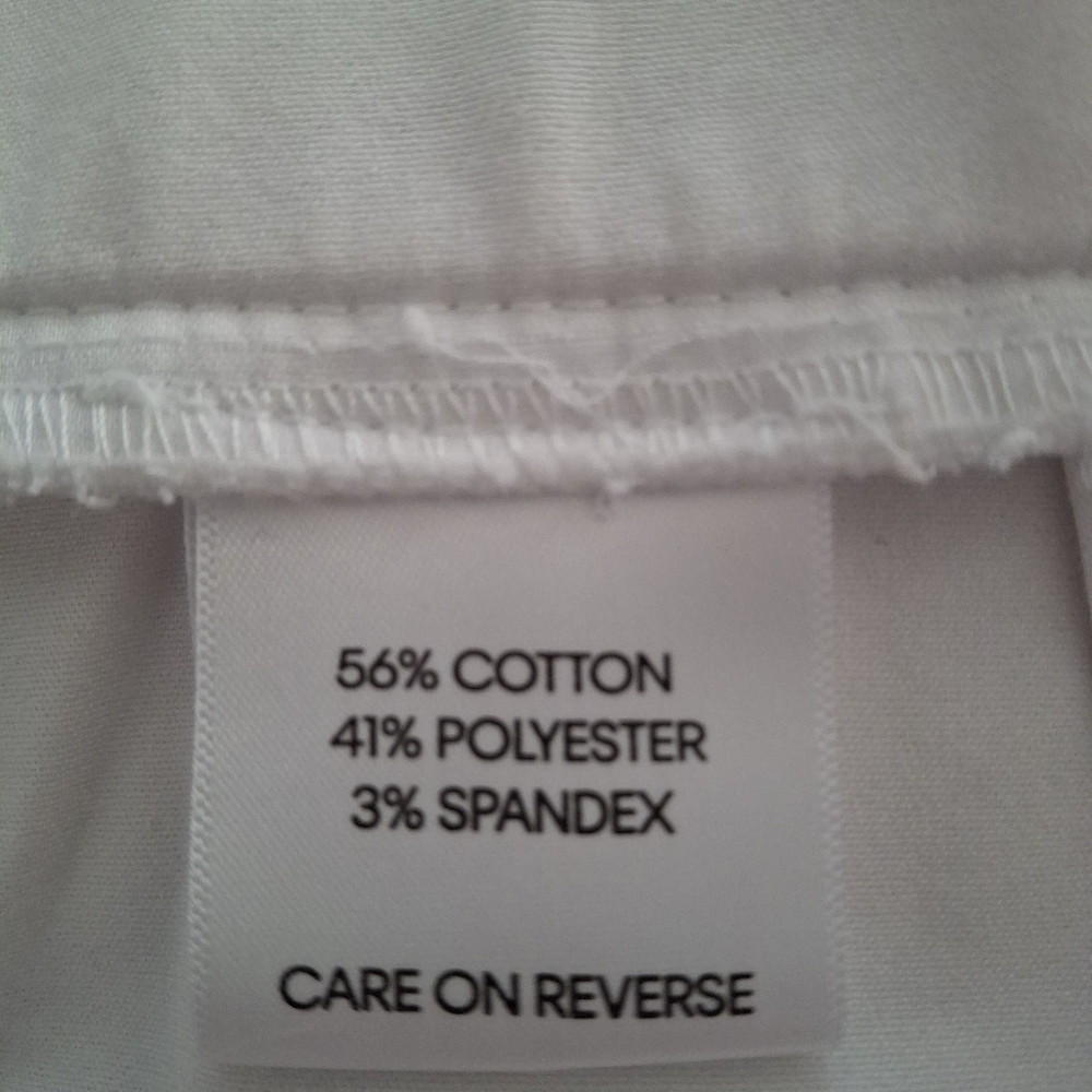 Calvin Klein White Slim Fit Summer Pants Size 12 - Picture 4 of 4